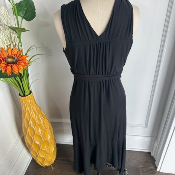 Athleta Wrap Surplice Black Knit Dress - Picture 7 of 16